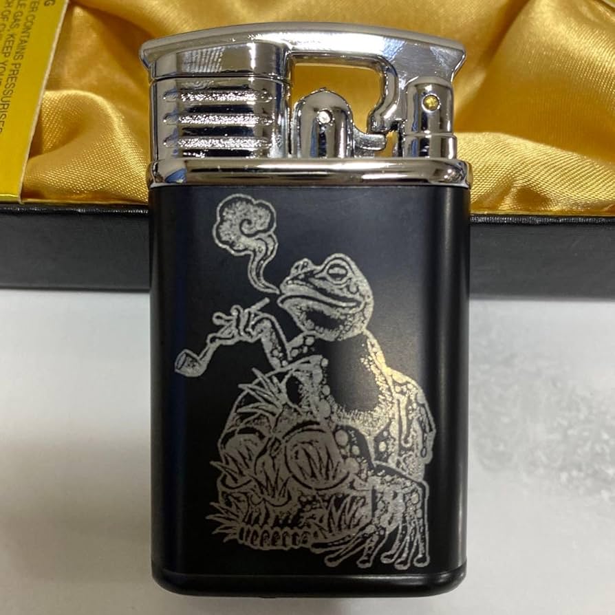 Amazon.co.jp: カエル ドクロ ダブルターボ ガスライター ツイン