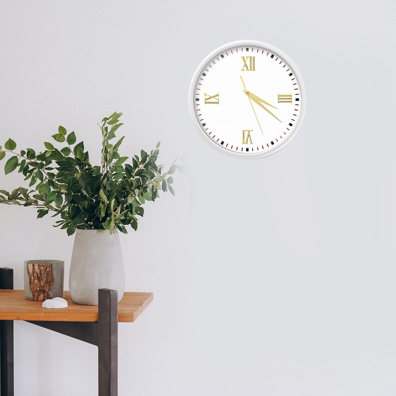 Uonlytech 1 Juego de números de Reloj Digital DIY, Reloj de Pared Grande, Kit de Agujas para Relojes de Cuarzo, Juego de números Romanos, Reloj de Barrido, Kit de Motor, Relojes de Pared, manecillas