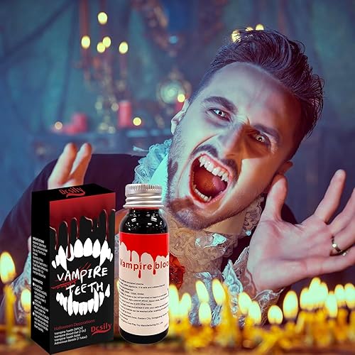 Miniatura 6 de Dientes de vampiro para decoración de Halloween, dientes falsos, colmillos de vampiro para accesorios de cosplay como accesorios de Halloween,