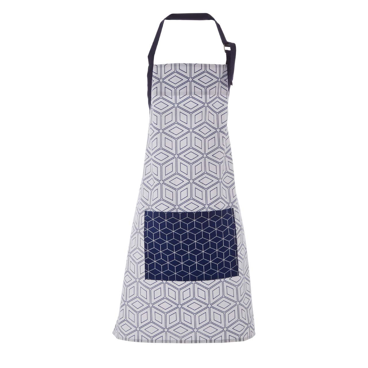 Premier Housewares Apron, Cotton, White/Blue