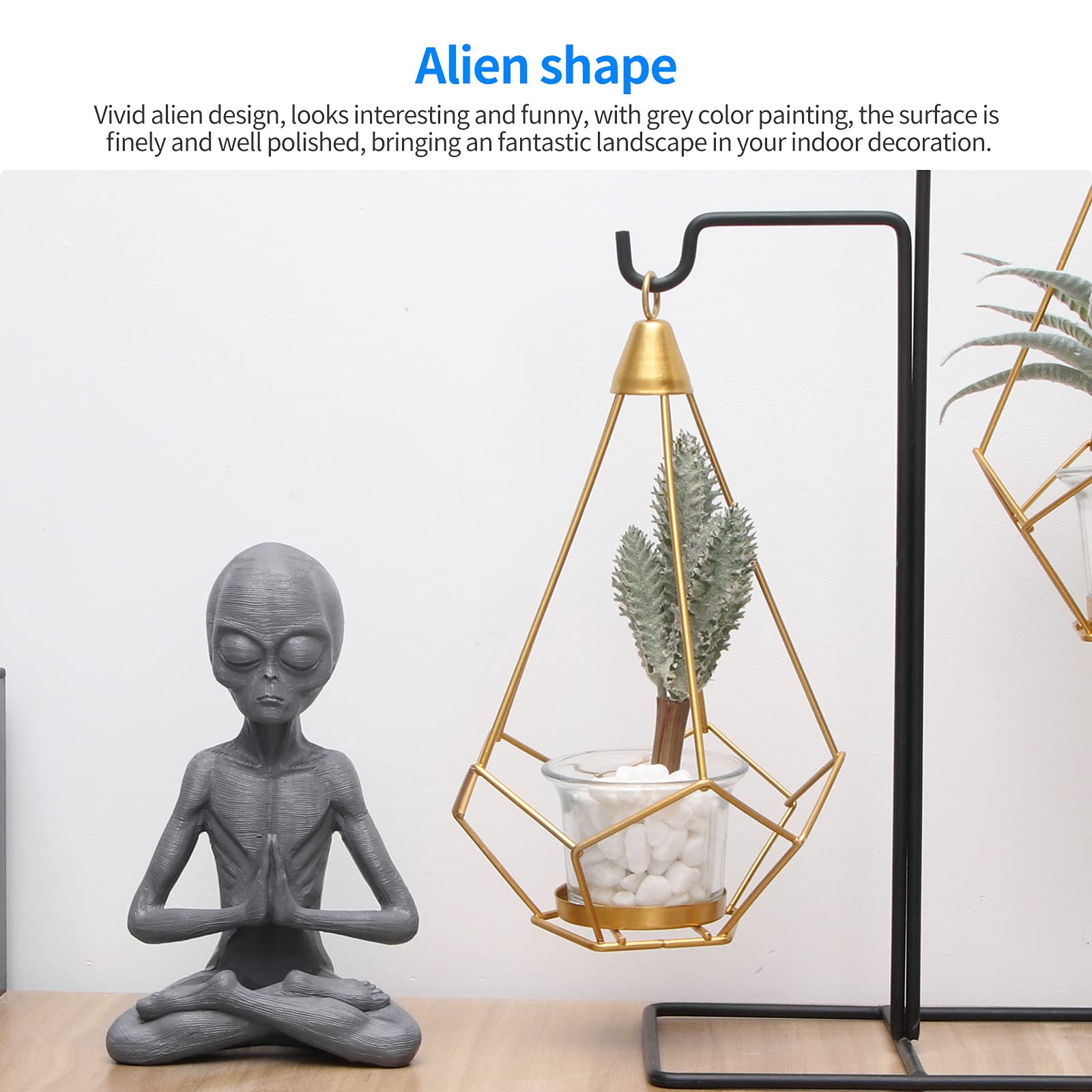 Viitech Resin Alien Garden Gnomes Garden Statues Outdoor, Alien Shape ...