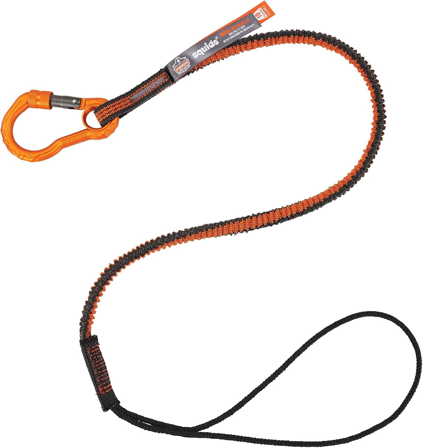 Ergodyne Squids 3104F(x) Tool Tethering Lanyard with Cinch Loop End, 10lbs