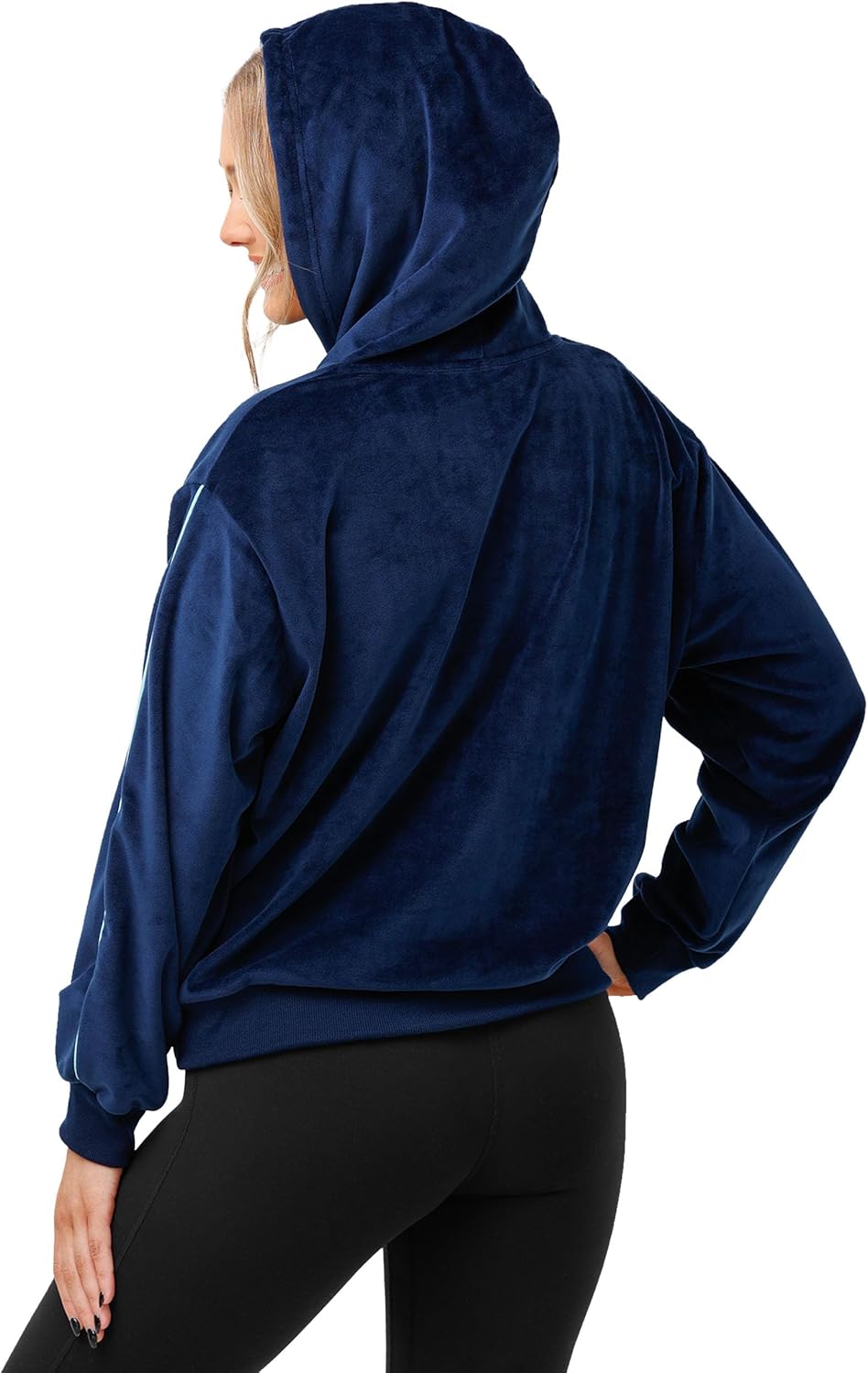 FOCO NHL womens Nhl Team Logo Fashion Velour Hooded Sweatshirt - Image 2