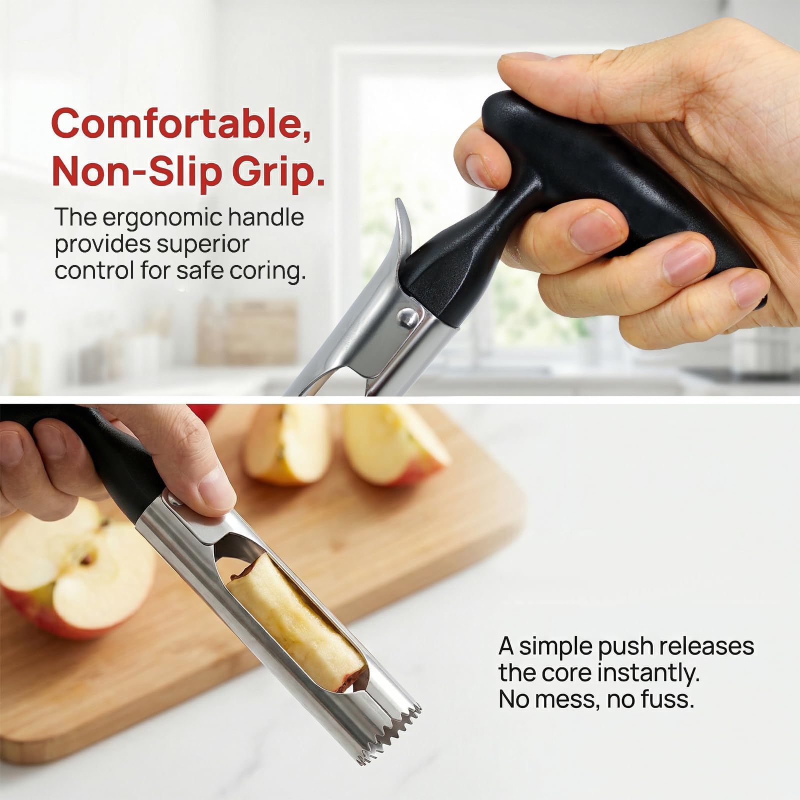 Apple Corer Tool - 2 Pack Stainless Steel -3 Apple Corer Tool - 2 Pack Stainless Steel -3