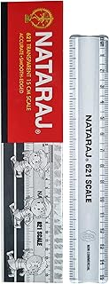 Nataraj 621 Scale 15 CM | High Accuracy | Smooth and Rounded Edges | Child-Safe | Bold Markings for Precise Results | Resists Chipping | Special MM Markings for Students & Professionals | Pack of 10