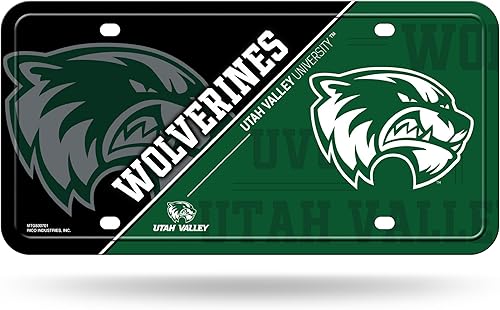 Miniatura 93 de NCAA etiqueta de metal para auto, negro