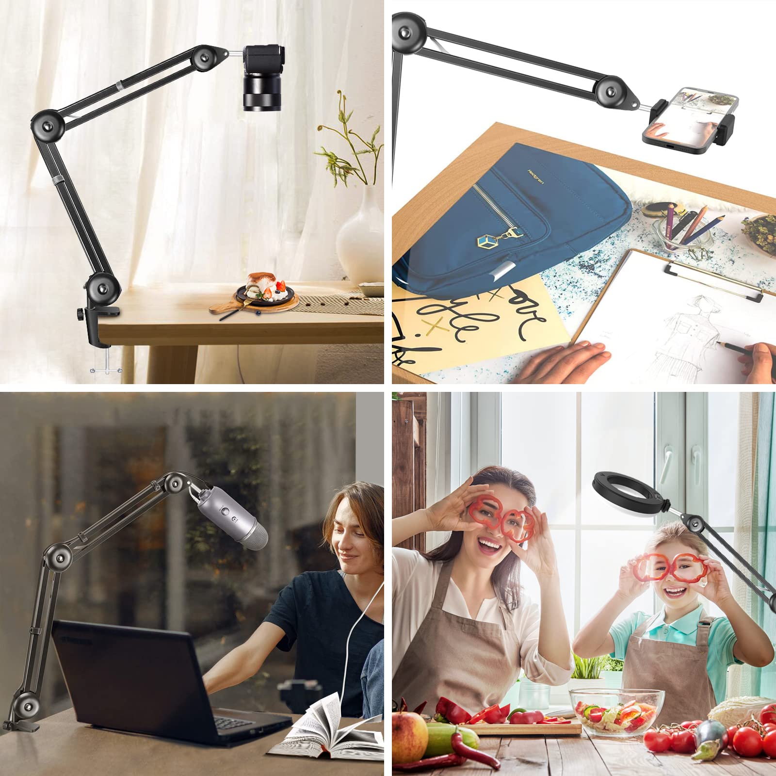Buy JUSMO Overhead Camera Mount Stand for Desk, Desktop Overhead Phone