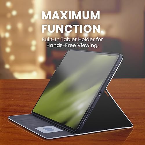 Miniatura 2 de Head Case Designs Funda de piel con licencia oficial del FC Barcelona Barca Crest Patterns, tipo cartera compatible con Apple iPad Pro 12.9