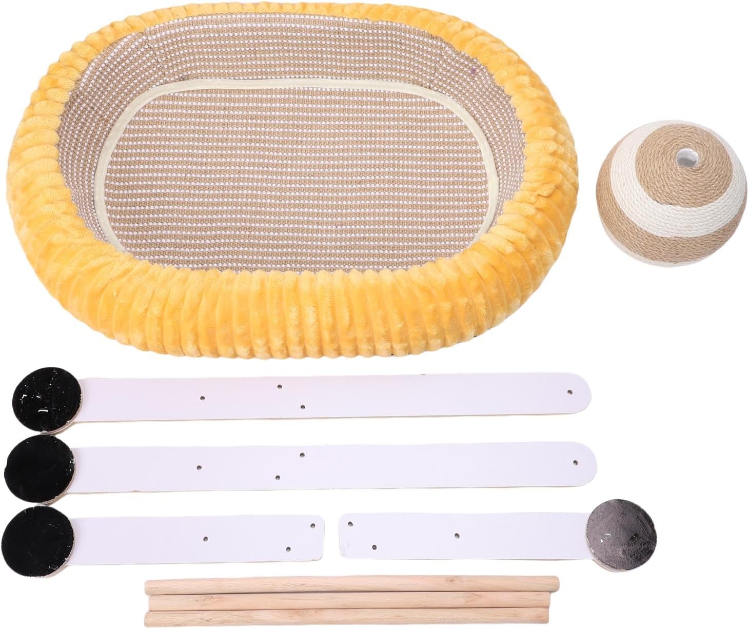 Zerodis Kitten Hammock Scratching Ball Cat Scratcher Bed 23.62 X 15.35in Compact Comfortable Integrated Kitten Hammock Scratching Ball Cat Scratcher Lounge for Small Cats Toys