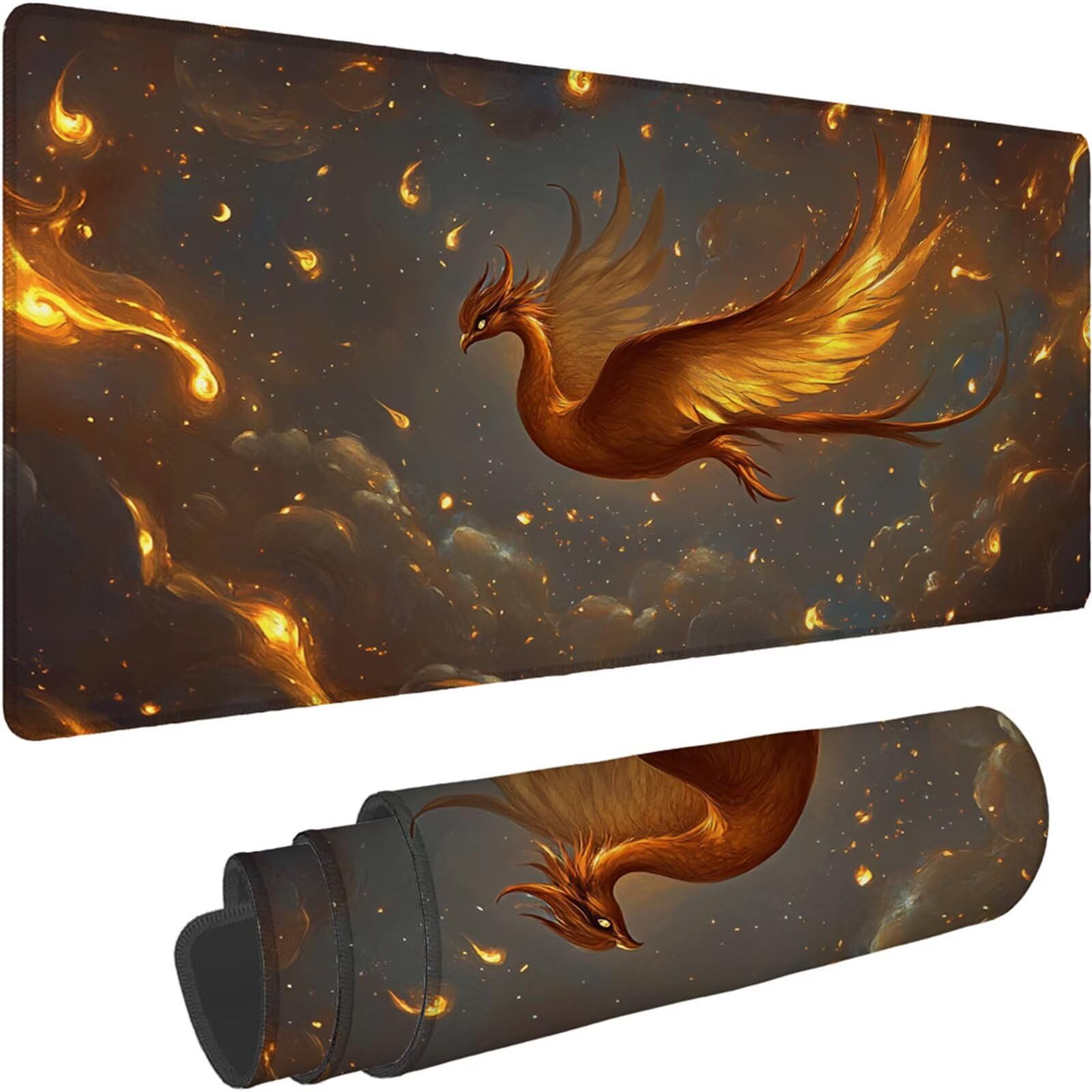Gamingowa podkładka pod mysz 1200 x 600 x 3 mm, XXL, wodoszczelna, odporna na ścieranie, z przyszytymi krawędziami, podkładka na biurko, poprawia prędkość i precyzję pod laptopa, komputer, wzór