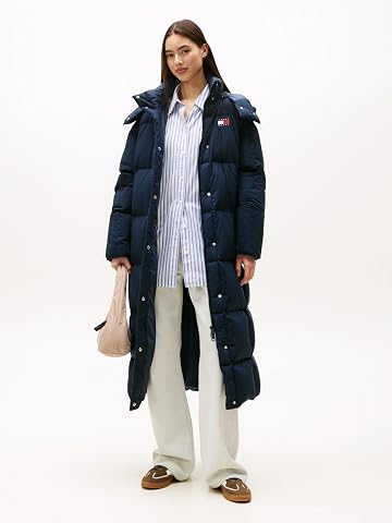 Tommy Hilfiger TJW ALASKA GRID DWN MXI COAT EXT Dış Giyim Kadın