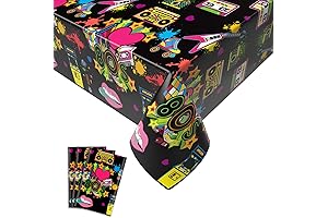 Groovy 3-Pack 80s Tablecloth: Embark on a Nostalgic Trip