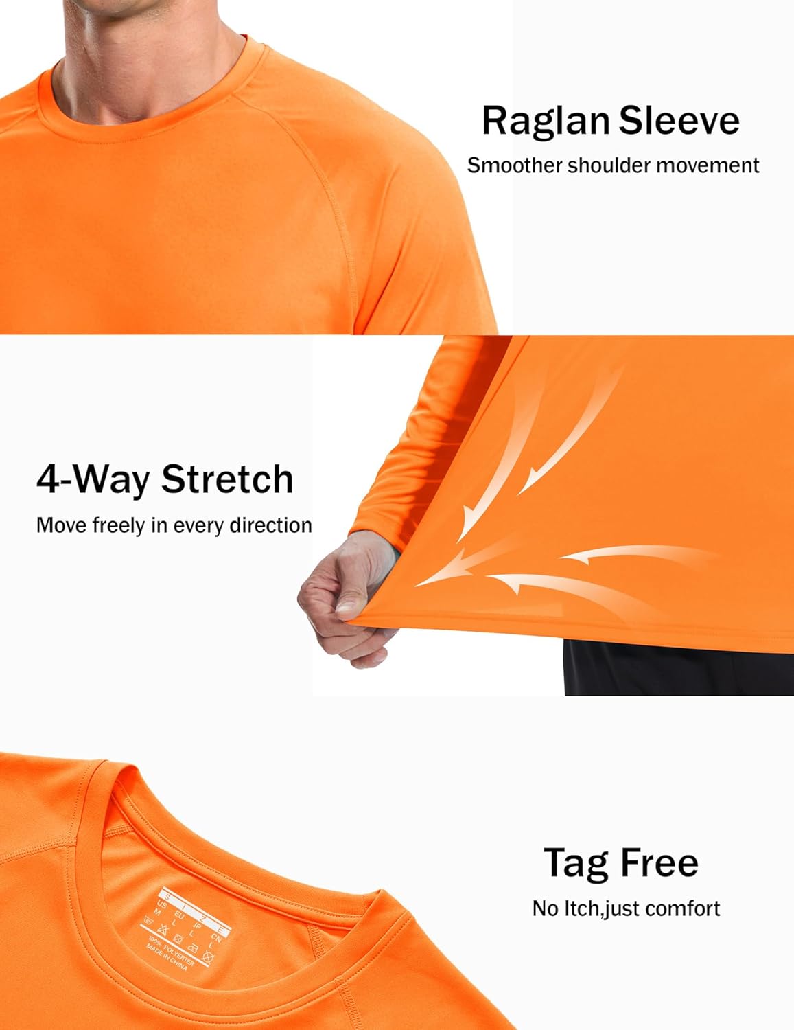 NEYOUQE Men's Sun Protection Shirts Long Sleeve UPF 50+ Rash Guard Swim Top SPF Workout Lightweight Quick Dry Shirt - Image 5