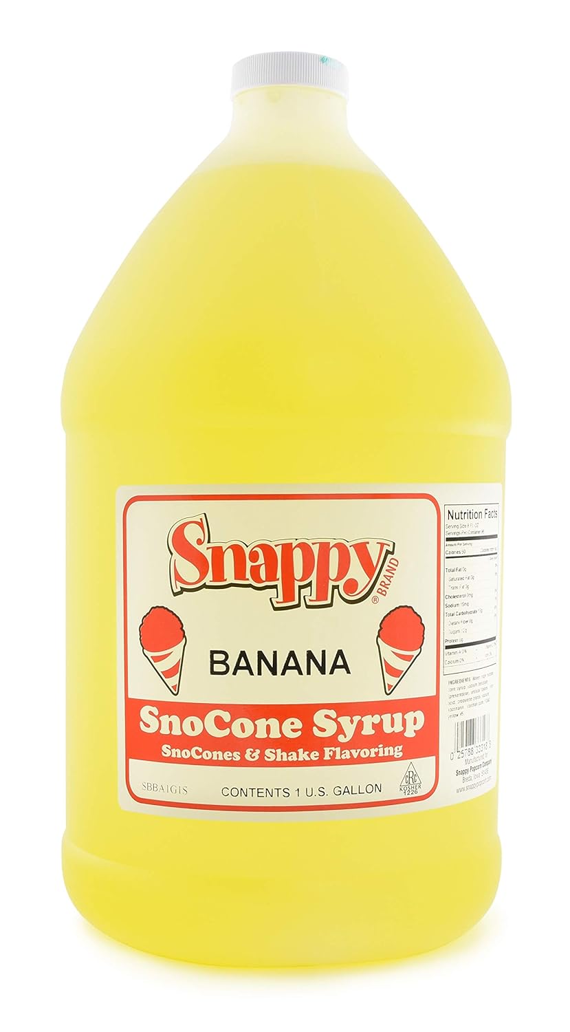 Snappy Banana and Cherry Sno Cone Syrup Bundle (2 x 1 Gallon)