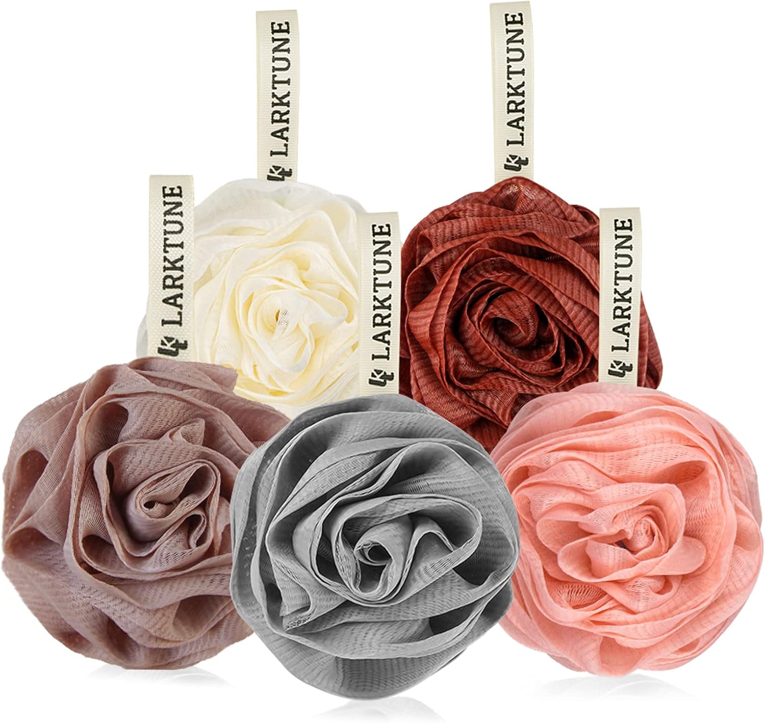 Bath Shower Loofahs Sponge (65g/pcs) Large Mesh Pouf Shower Ball for Body Wash, Soft Body Scrubber Exfoliating for Silky Skin, Full Cleanse, Lather Pack of 5 - Perfect Beauty Bathing Accessories : Beauty & Personal Care