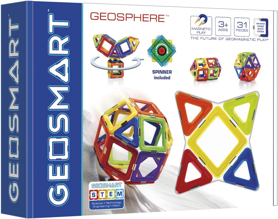 GeoSphere 31-Piece GeoMagnetic STEM Building Set with Spinner