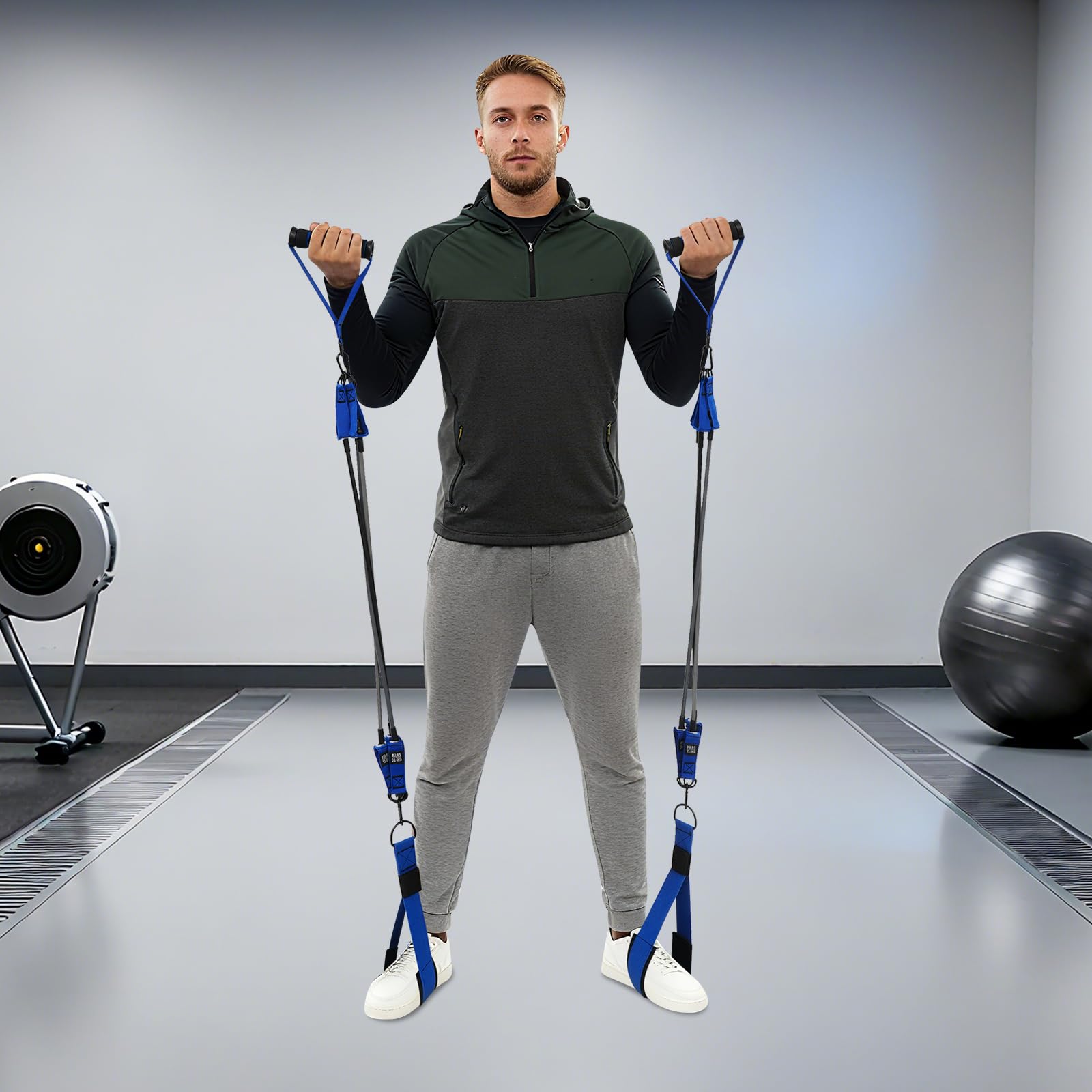 Langlebig Vielseitiges Fitnessbänder Set mit 6 Trainingsbändern | Tragbares Heimfitnessgerät, Hochleistungsfähiges Krafttrainingsgerät für Krafttraining & Training zu Hause