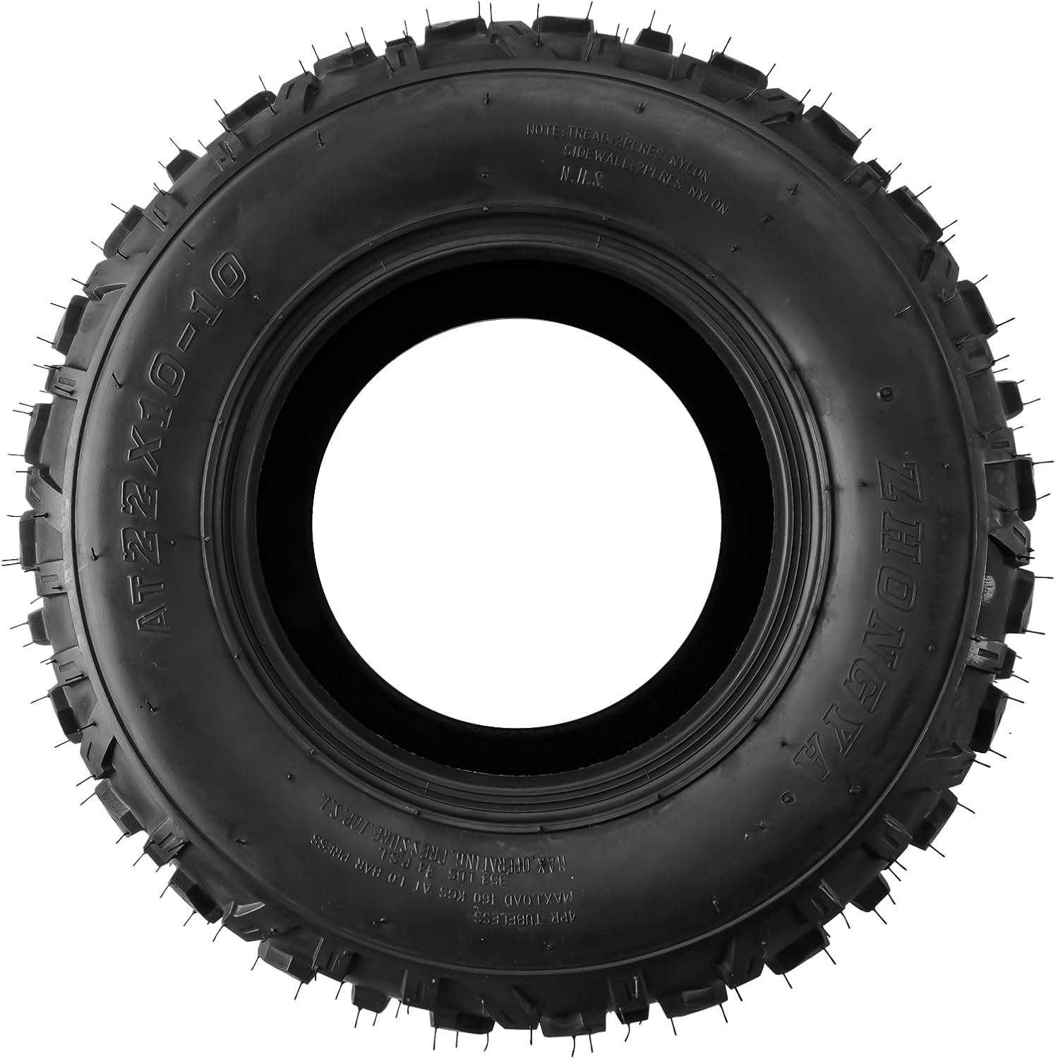 Torchbeam 22x10-10 ATV All Terrain Tires, 4Ply Bias UTV Mud Tires for Quad, UTV and Side by Side Hybrid Tread for Dirt, Snow and Trail Riding 2pack Z-183