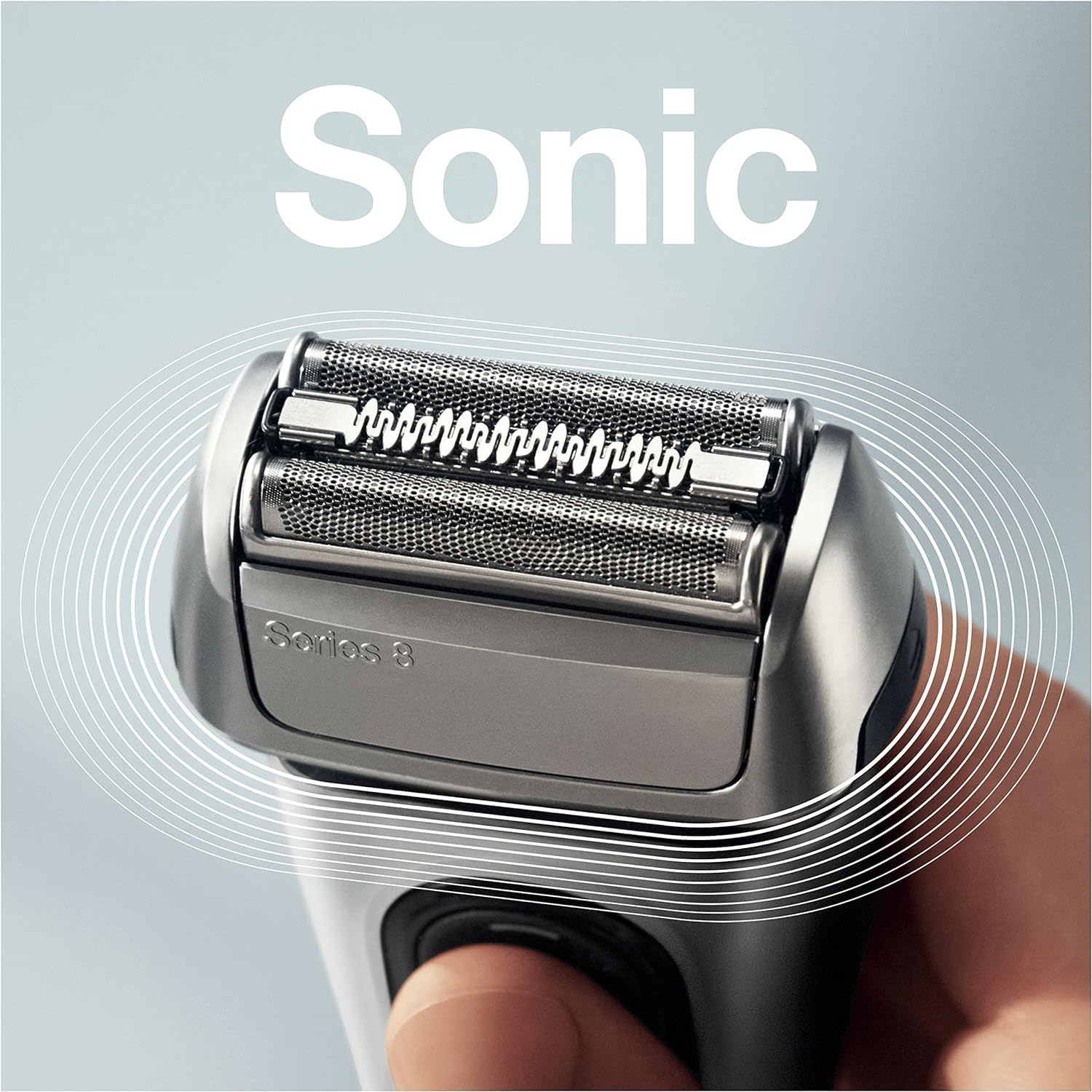 Braun Series 8 Afeitadora Eléctrica Hombre, Máquina de Afeitar Barba con Recortadora de Precisión, Tecnología Sónica, Cabezal de 40° y 3en1, Centro de Limpieza, Recargable, Inalámbrica, 8467 CC, Negro