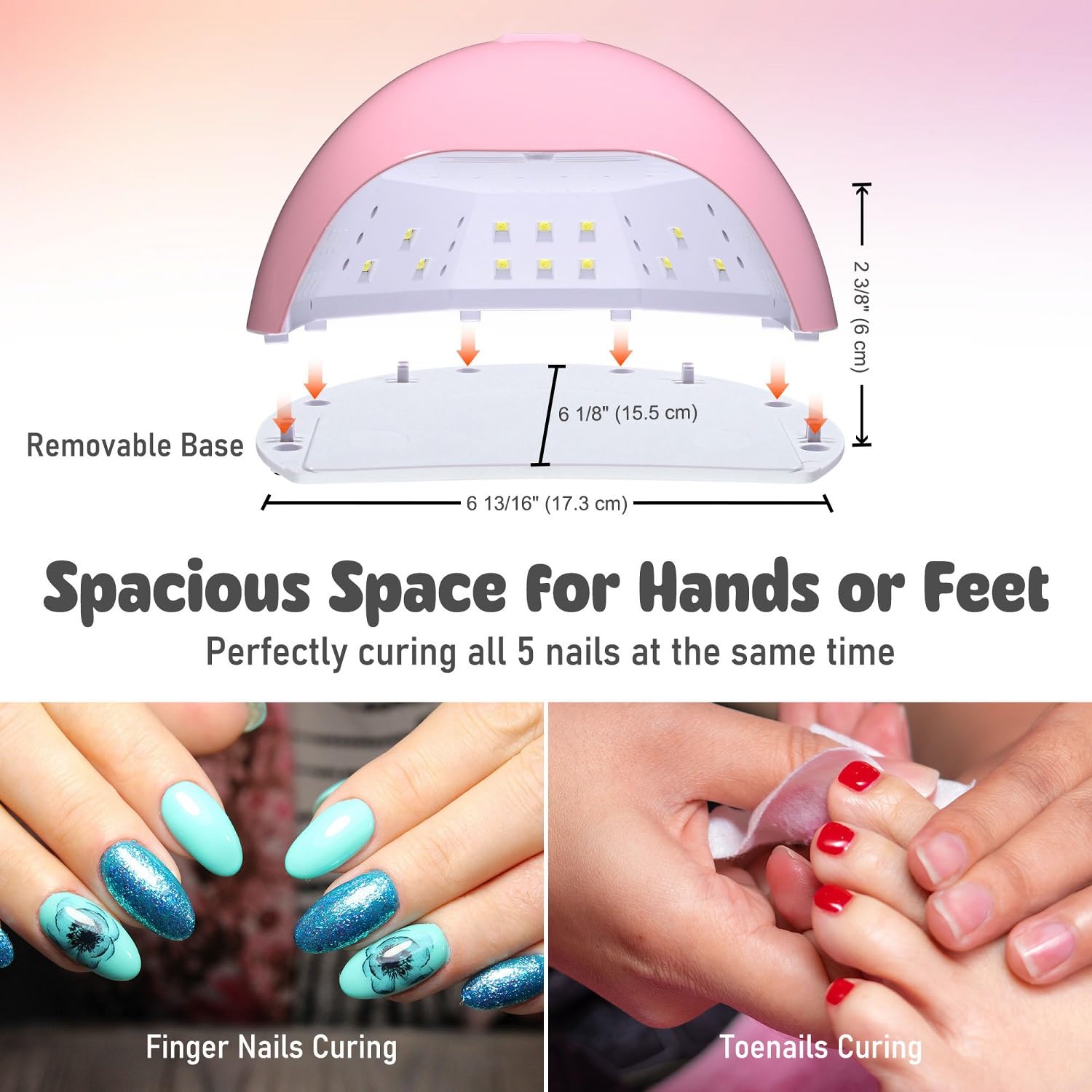 HeyJiaYu LED Nail Lamp 135W Automatically Turns On/Off Timer Setting & LCD Display Nail Dryer Gel Polish Light Nail Curing Light for Salon Home Beauty Nail Decorate