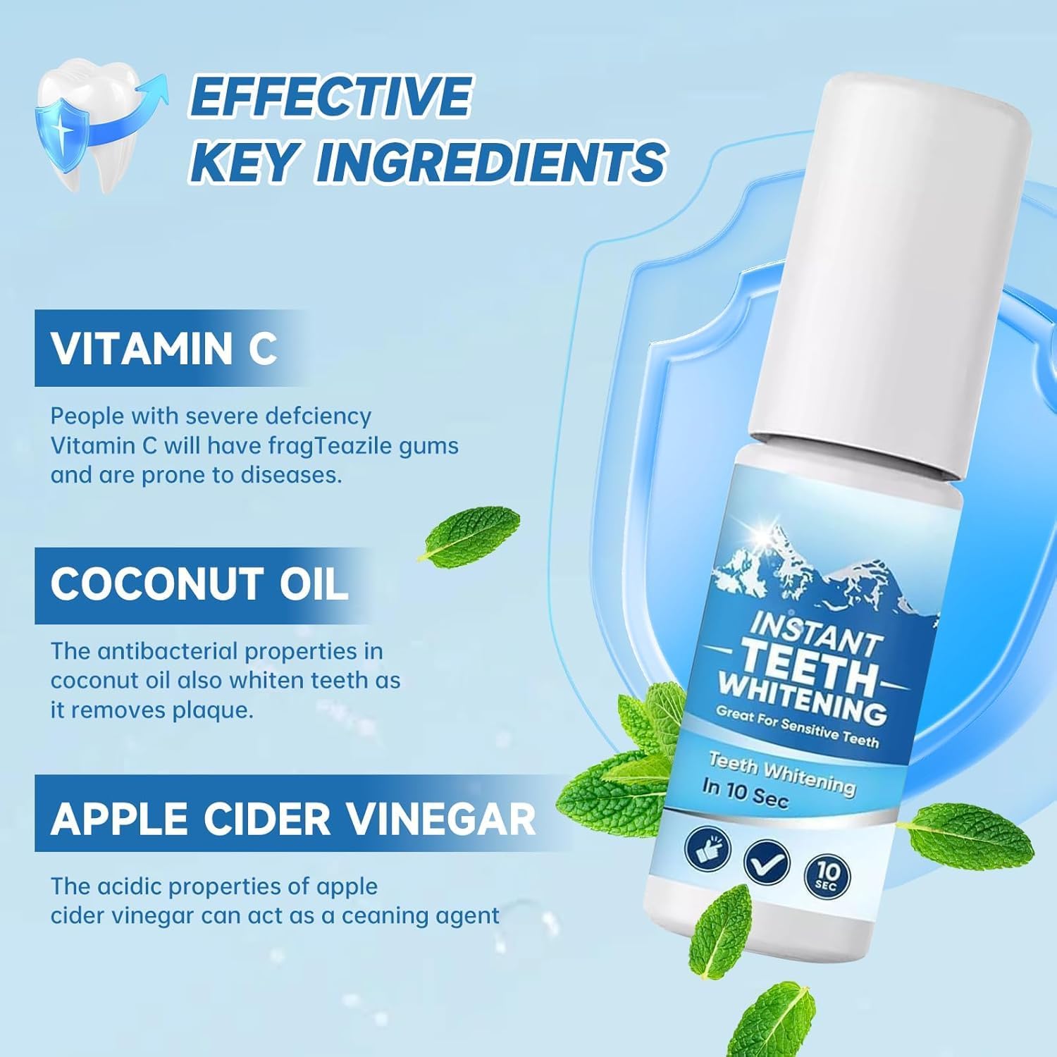 Instant Tooth Paint for Cosmetic Whitening, Portable Teeth Polish & Stain Concealer, Temporary Dental Color Corrector for Confident Smile, Enamel-Friendly Makeup for Teeth