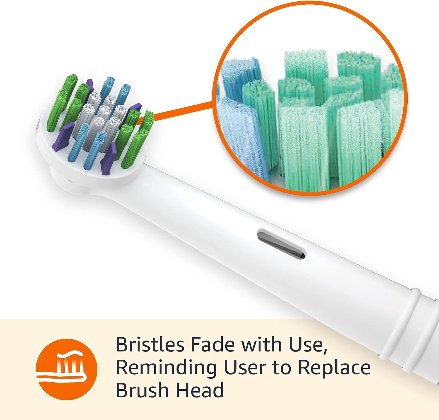 Amazon Basics Flossing Replacement Brush Heads, 5 Count, White (Fits most Oral-B Electric Toothbrushes) (Previously Solimo)