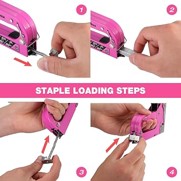 ValueMax Staple Gun, Heavy Duty 3-in-1 Manual Nail Gun with 2000 Staples, Remover, Upholstery Stapler for Wood, Furniture, Carpet, Carpentry, DIY, Wire, Decoration, Craft, Fixing Material, Decoration