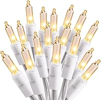 Vista 9 de ODEETRONIC Guirnalda de luces rojas de Navidad, 21.63 pies, 100 unidades, incandescentes, mini luces conectables, certificación UL, para interiores