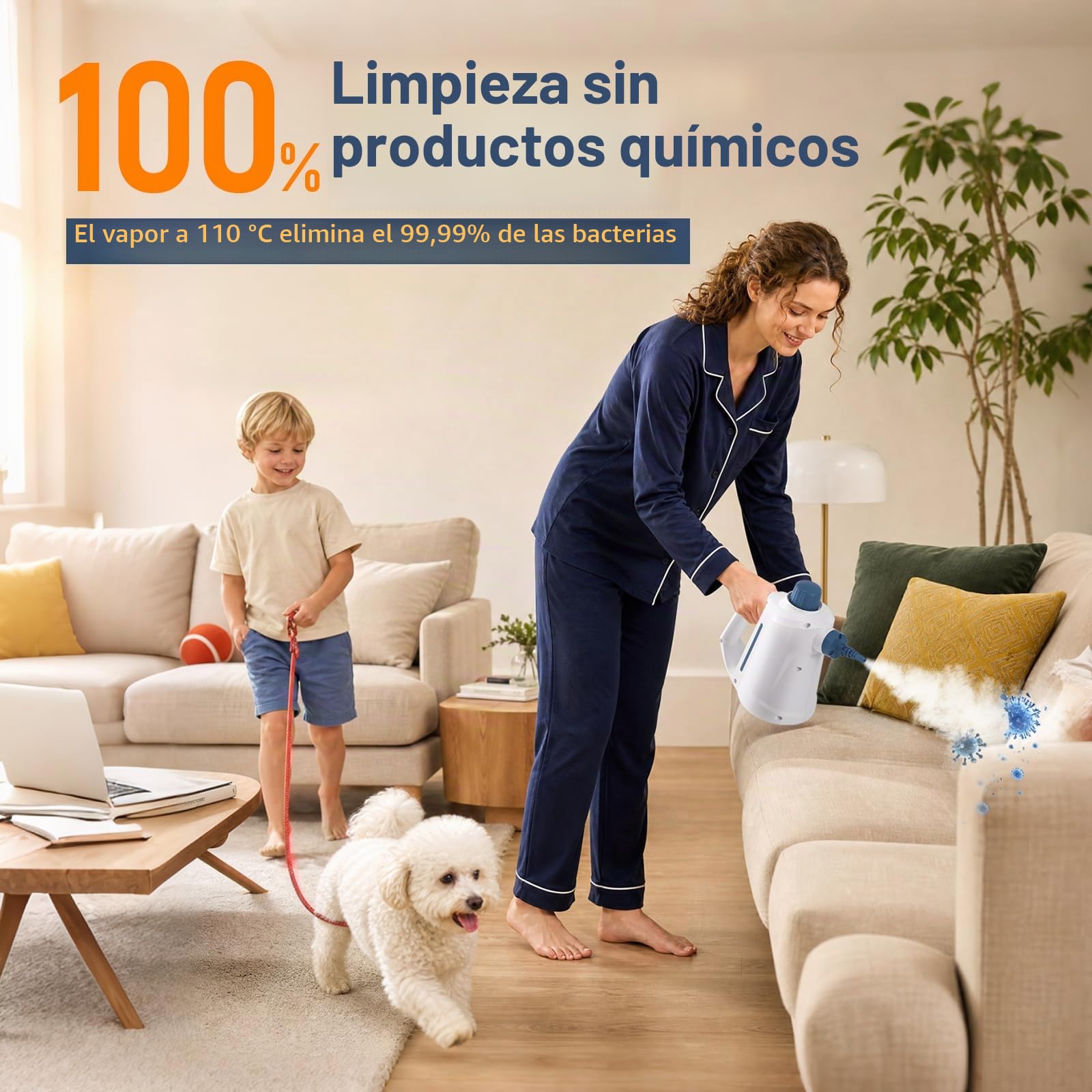 Limpiador a Vapor 3 Bares 110°C sin Químicos para Juntas y Cal