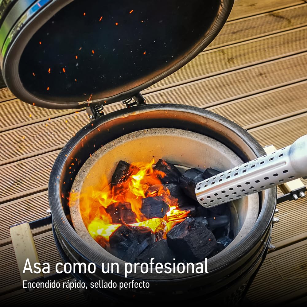 Encendedor de carbón eléctrico TEXAS CLUB para carbón de barbacoa, parrilla y chimenea, encendedor de carbón para barbacoa al aire libre, encendedor de barbacoa