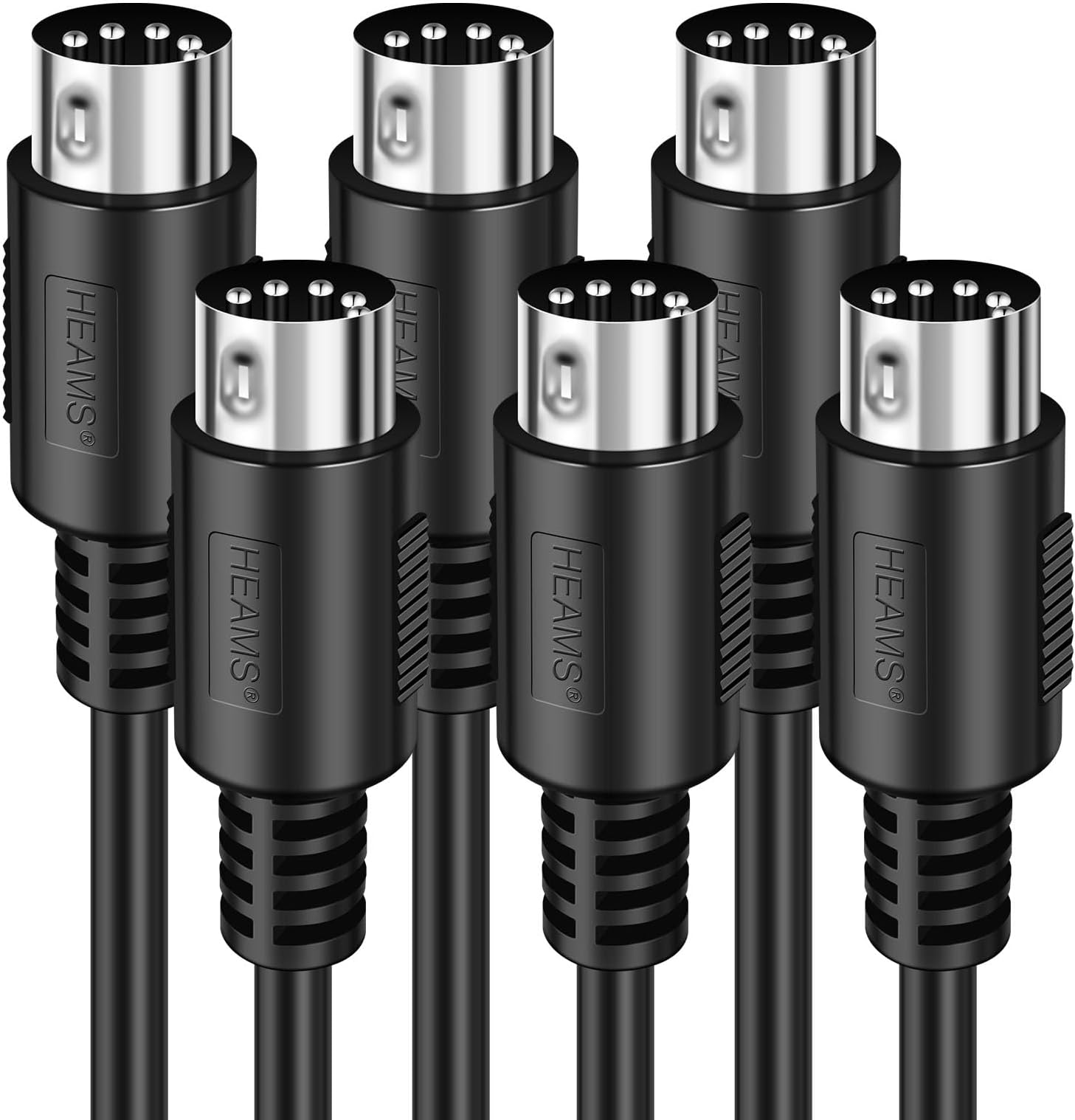 3 Pack Premium 3FT MIDI Cable, Stable & Fast Transmission and Long-Lasting MIDI Cables, Male to Male 5-Pin MIDI Cable for MIDI Keyboard, Electronic Piano, Electronic Drum