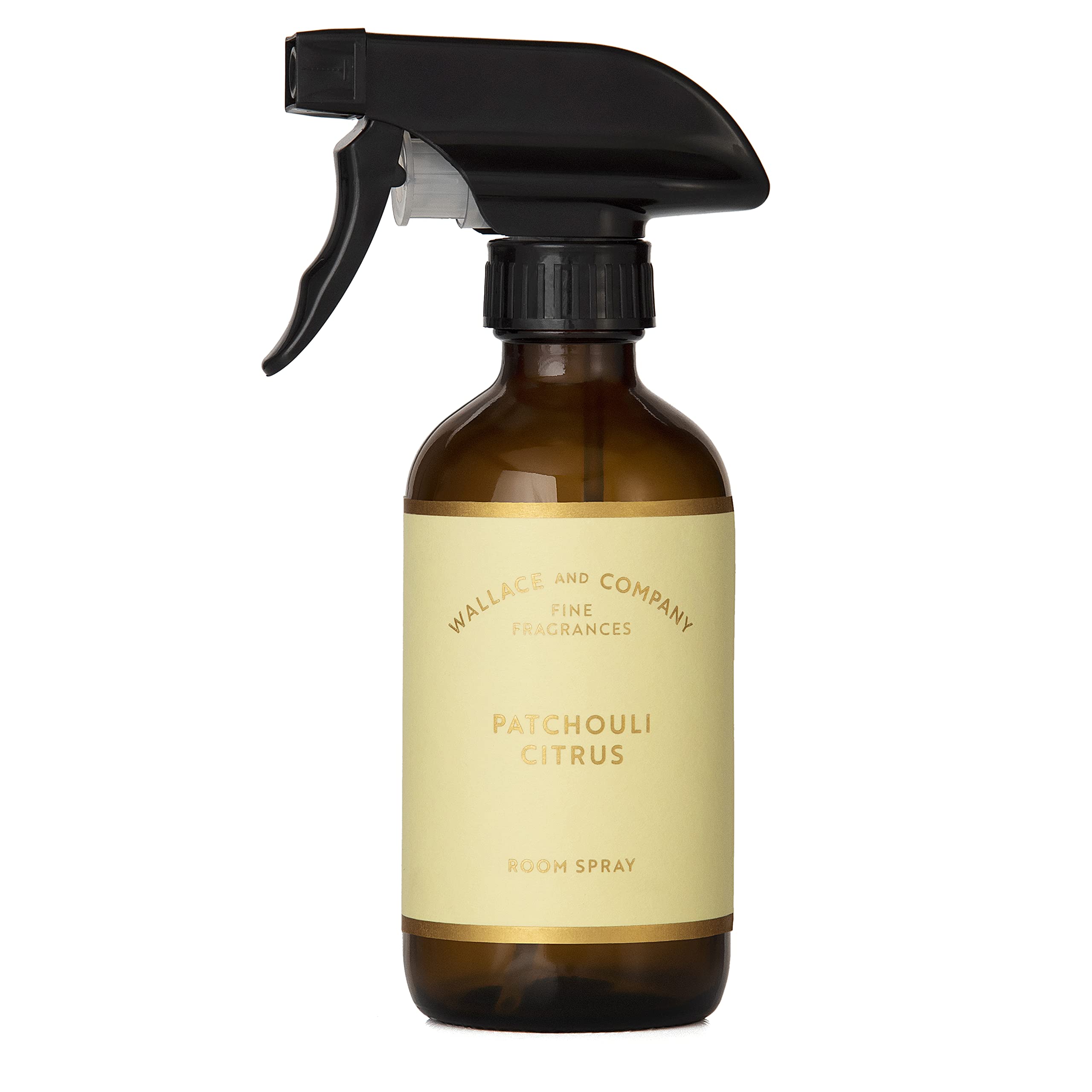 WALLACE & COMPANY and Patchouli Citrus Luxury Room Spray 500ml - Inviting Captivating Scented Room Sprays For Home - Recyclable Dark Amber Glass Bottle - Long-Lasting Versatile Use Room Sprays