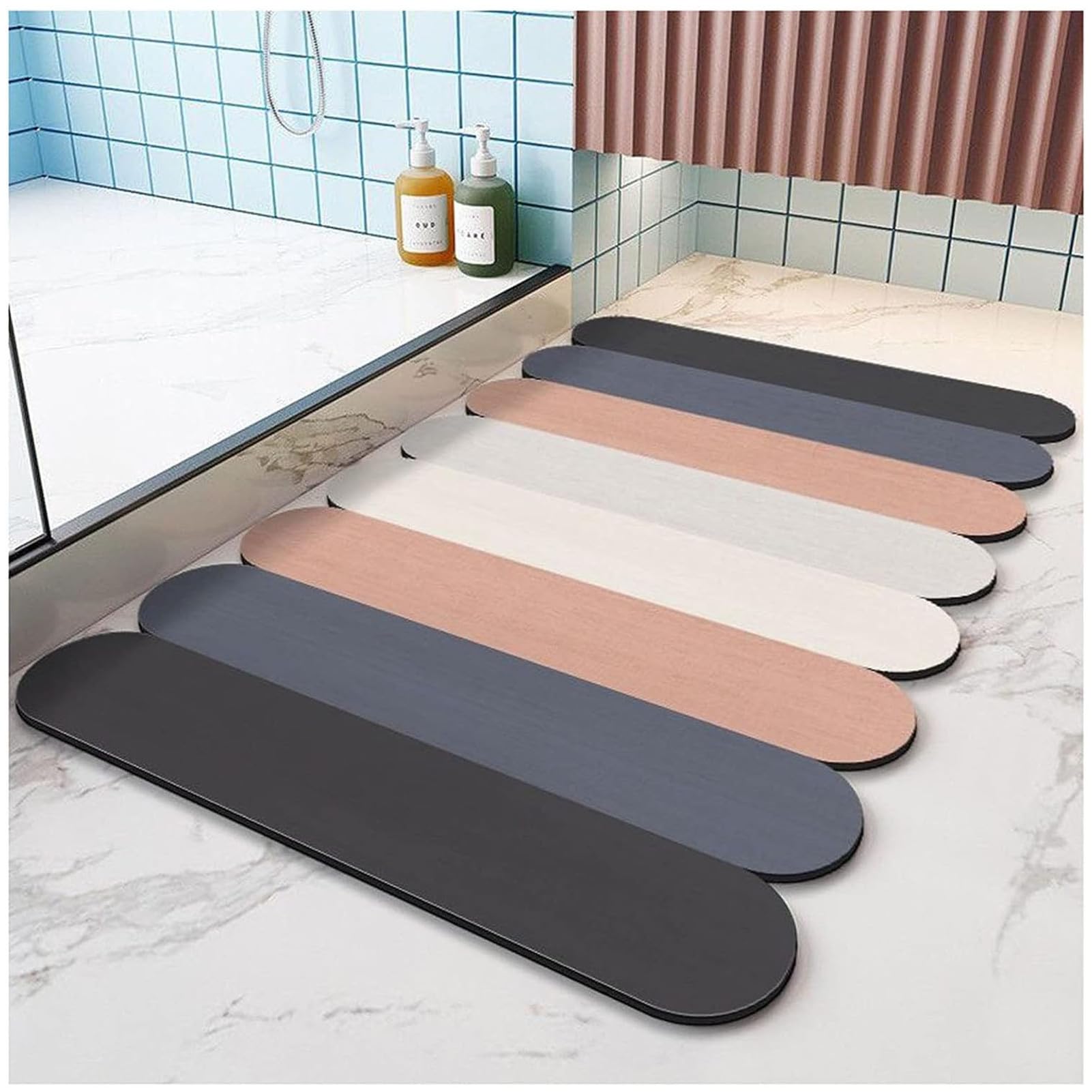 Alfombra de baño absorbente de memoria de espuma, alfombra de baño, alfombra de baño, suave alfombra de baño, alfombra de baño, alfombra de baño, alfombra de baño, alfombra de baño (figura 4,60