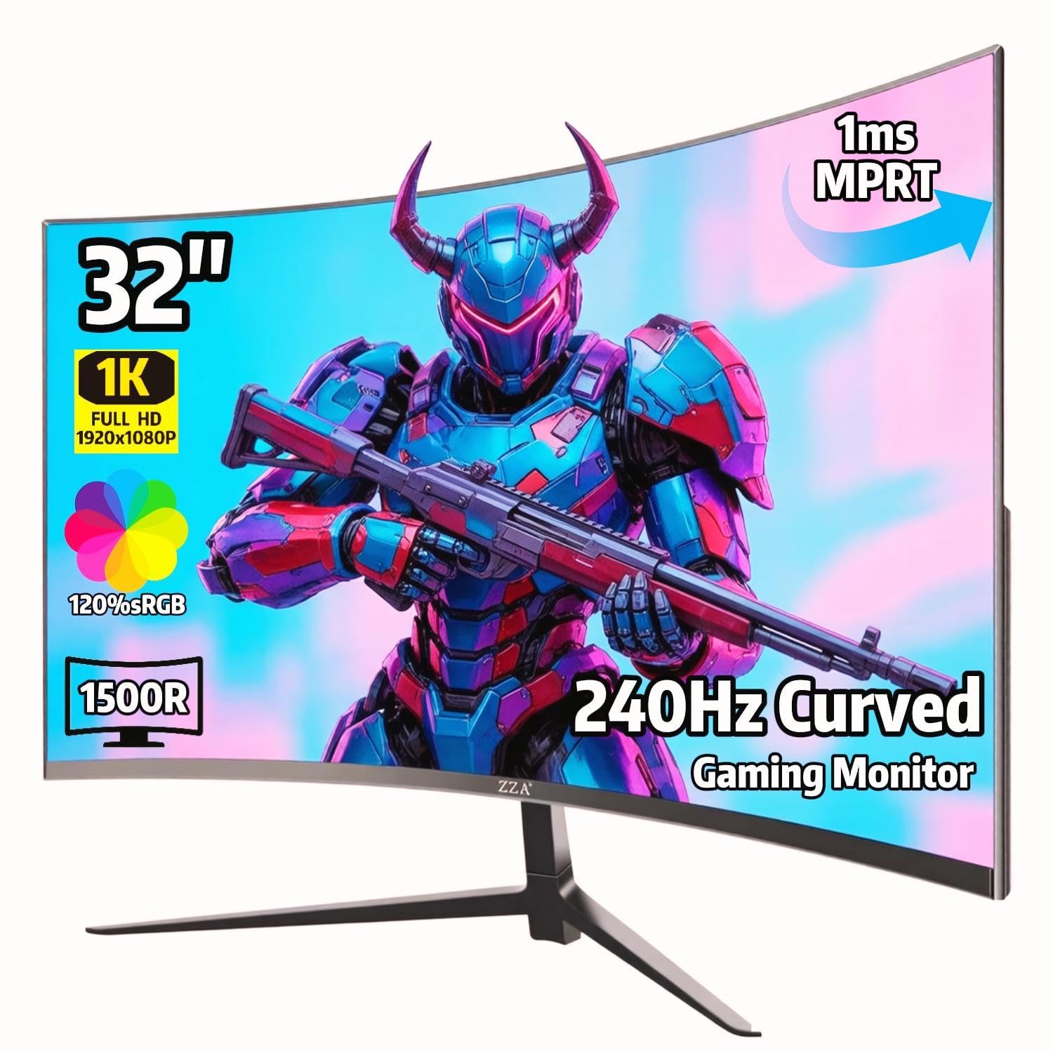 Amazon.com: ZZA 32 Inch Curved Gaming Monitor 240Hz Curved Monitor