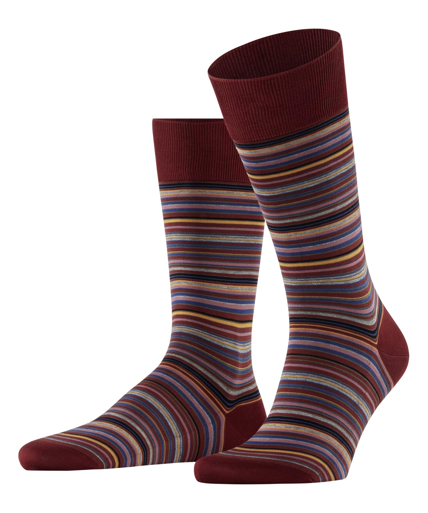 FALKE Men's Microblock M So Cotton Patterned 1 Pair Socks, Brown Cayenne 5950, 8.5-9.5