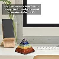 Vista 342 de Amazing Gemstone Amethyst Pyramid Crystal Healing Stones - 2" Great Pyramid Figurine of Natural Stone Pyramid for Meditation, Reiki, Chakra