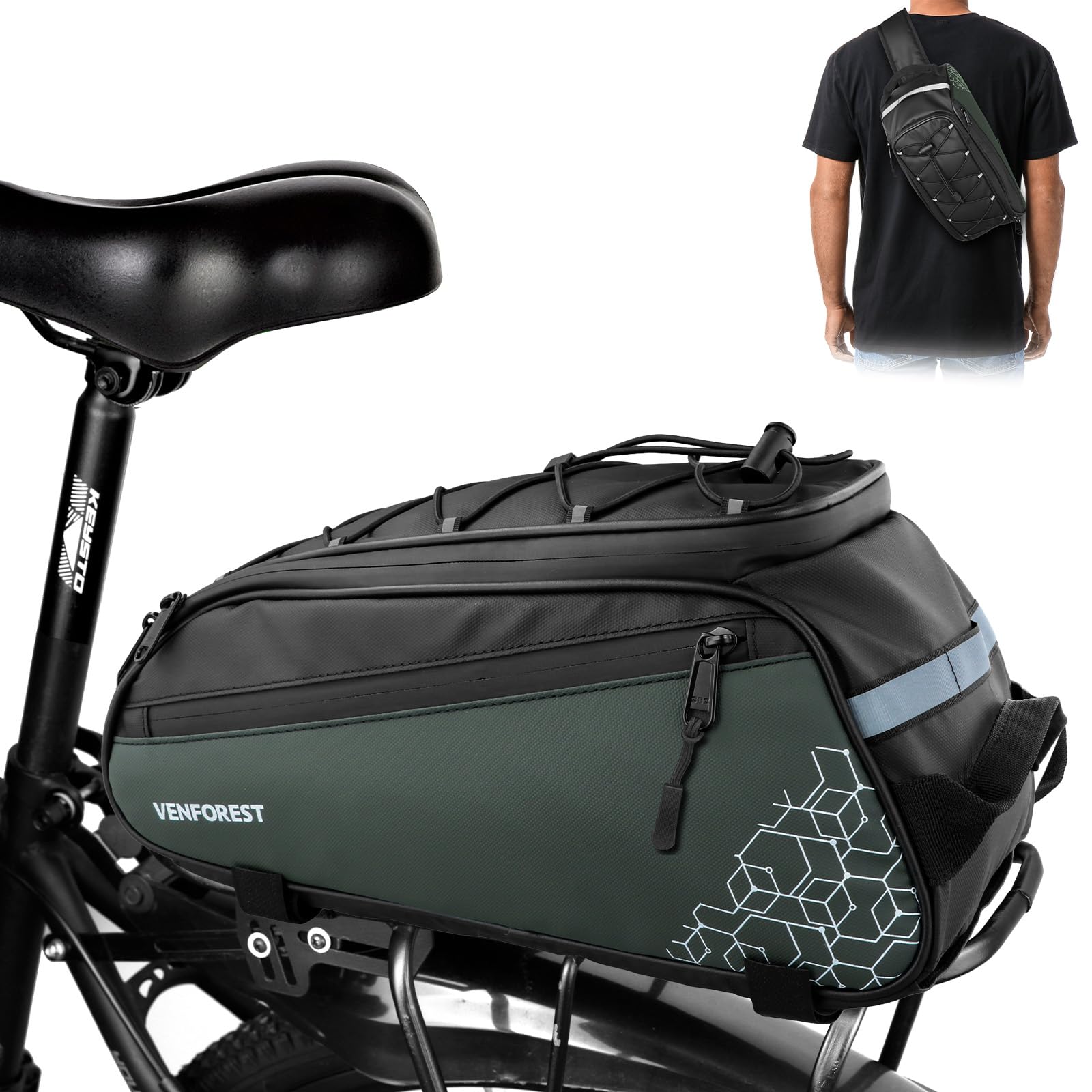 Photo 1 of VENFOREST 9L Bike Rear Rack Bag