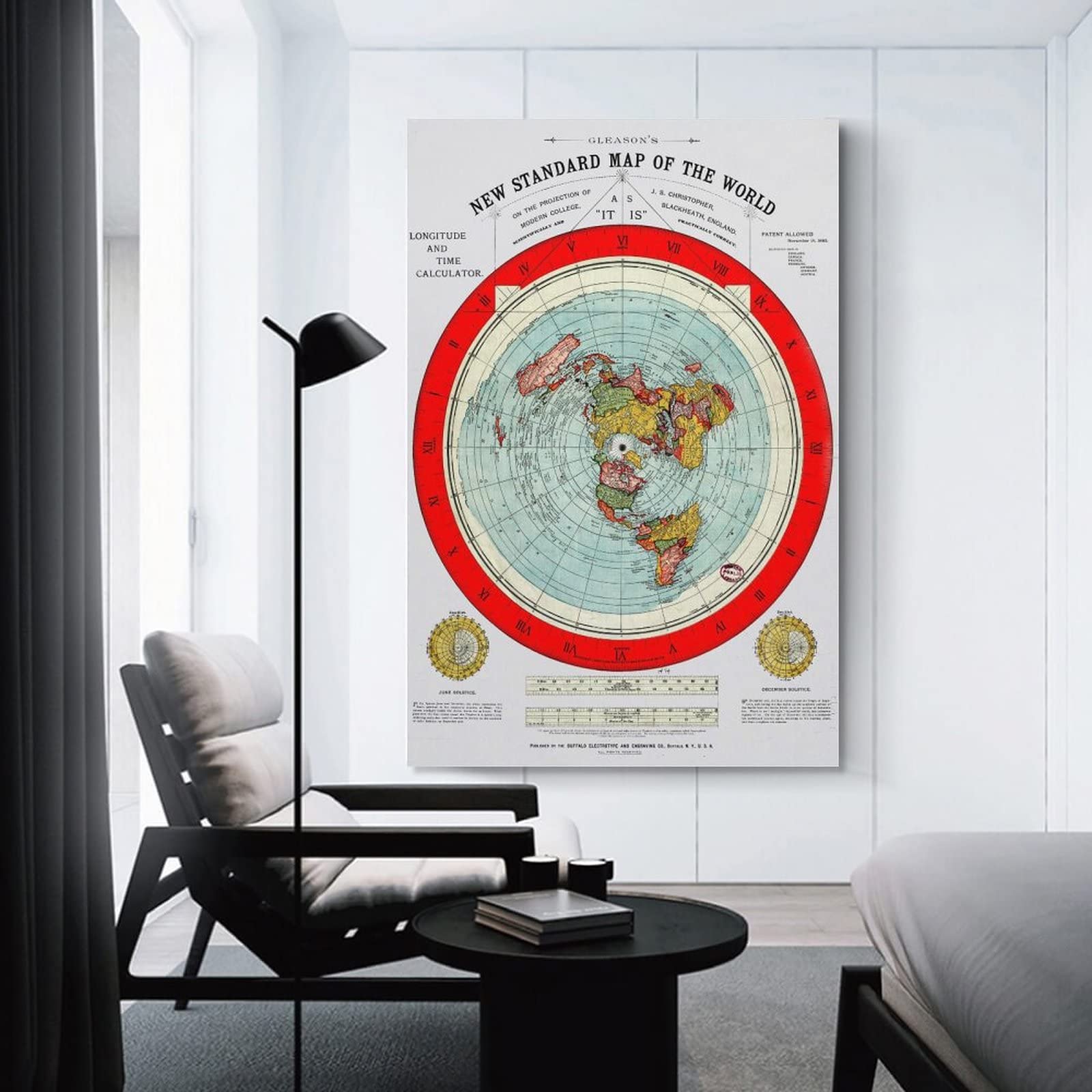 PEAPLA New Standard Map The World Alexander Gleason 1892 Flat