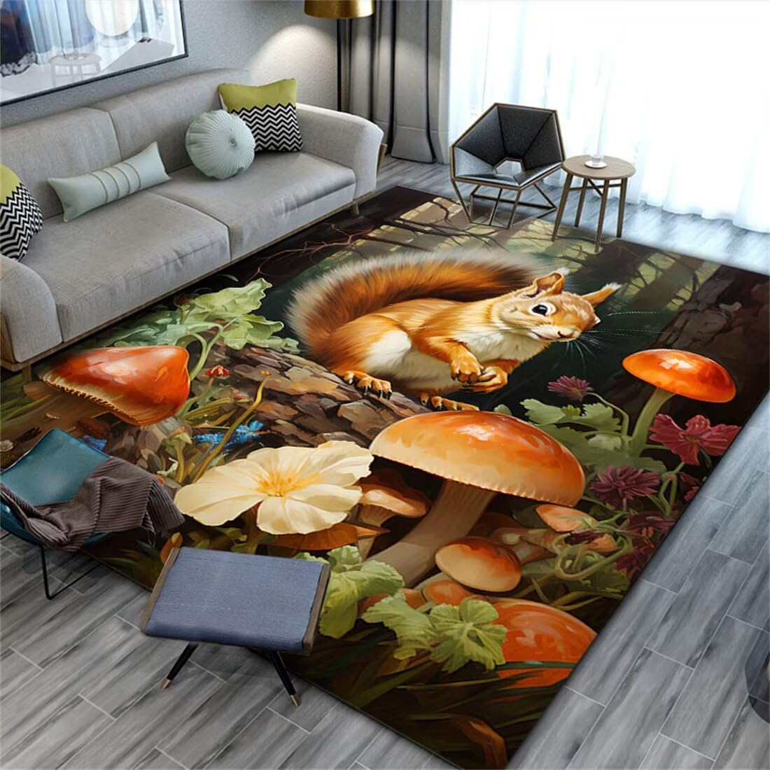 Tapis de jeu bébé au design peint chic décoration maison et salon 200x290