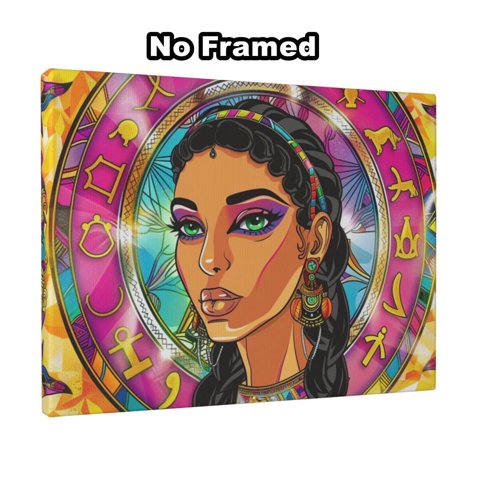 Kit per pittura con numeri per adulti, etnia, regina, pittura con numeri per principianti, pittura acrilica con 6 pennelli, pittura a olio per decorazione da parete, 100 x 75 cm