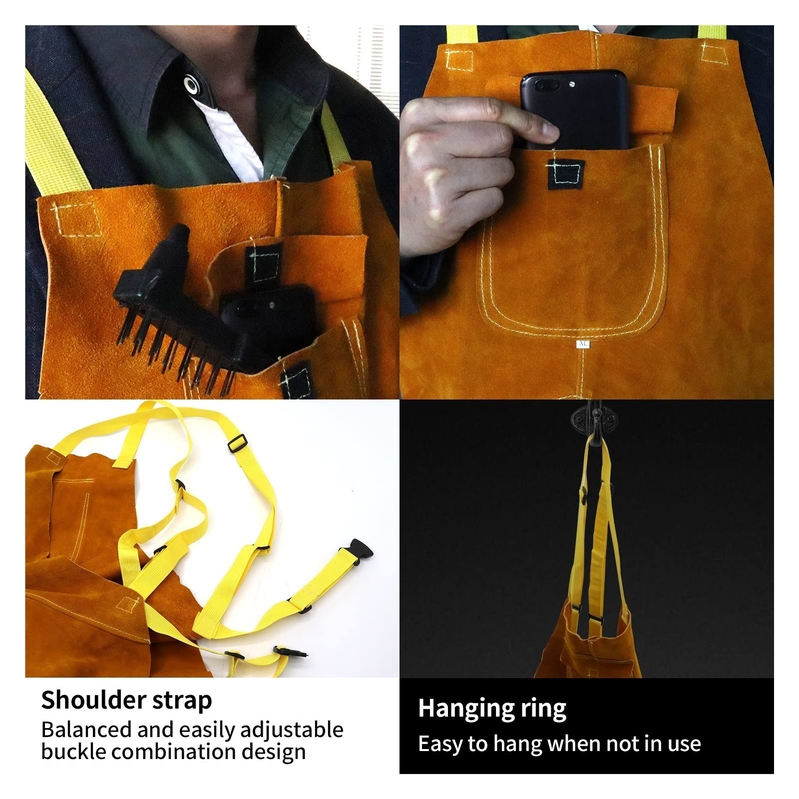 Équipement de Soudage Tablier de soudage en cuir complet Protector de sécurité.