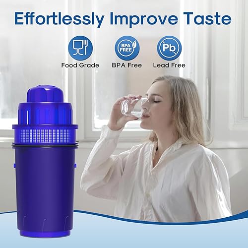 Miniatura 8 de ICEPURE Filtro de agua para jarra, compatible con todos los sistemas de filtración PUR para jarras y dispensadores, repuesto para PUR CRF950Z,