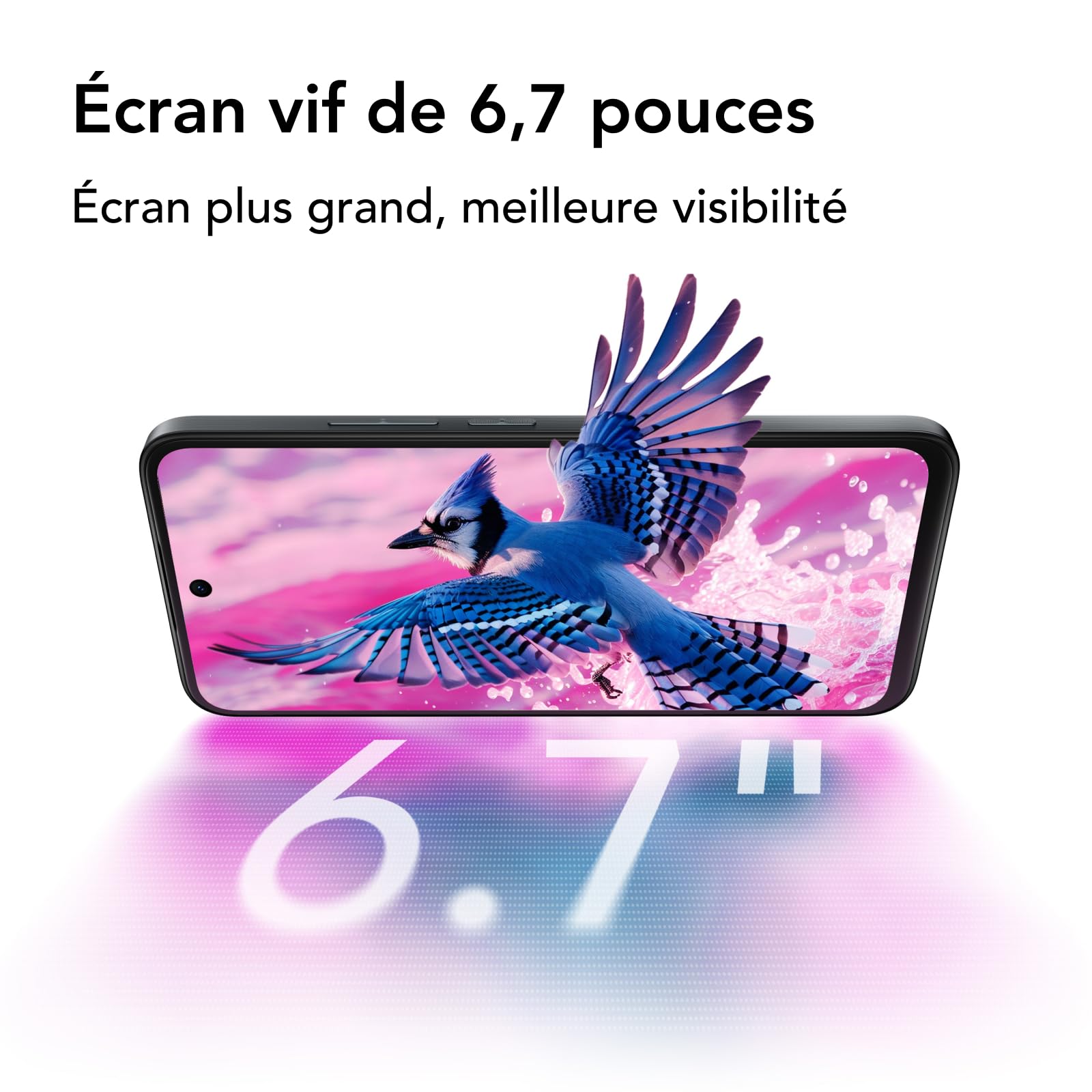TCL Téléphone Portable 60 SE, écran HD+ 6,7 Pouces, Smartphone débloqué 8+512 Go, Double caméra 50 Mpx, Grande Batterie 5000 mAh, téléphone Mobile Android 15, Double Haut-Parleur, Blanc Blizzard