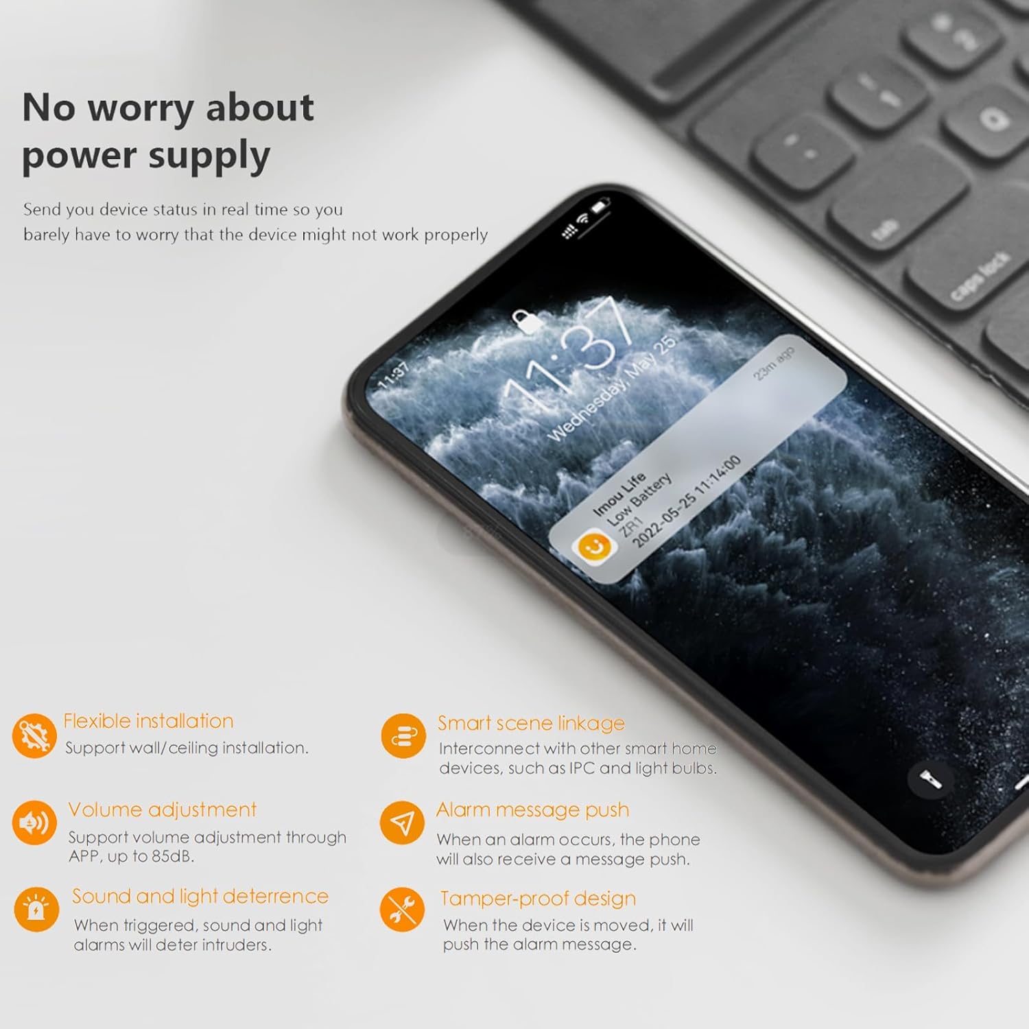 Imou ZR1 85dB Alarm Flow