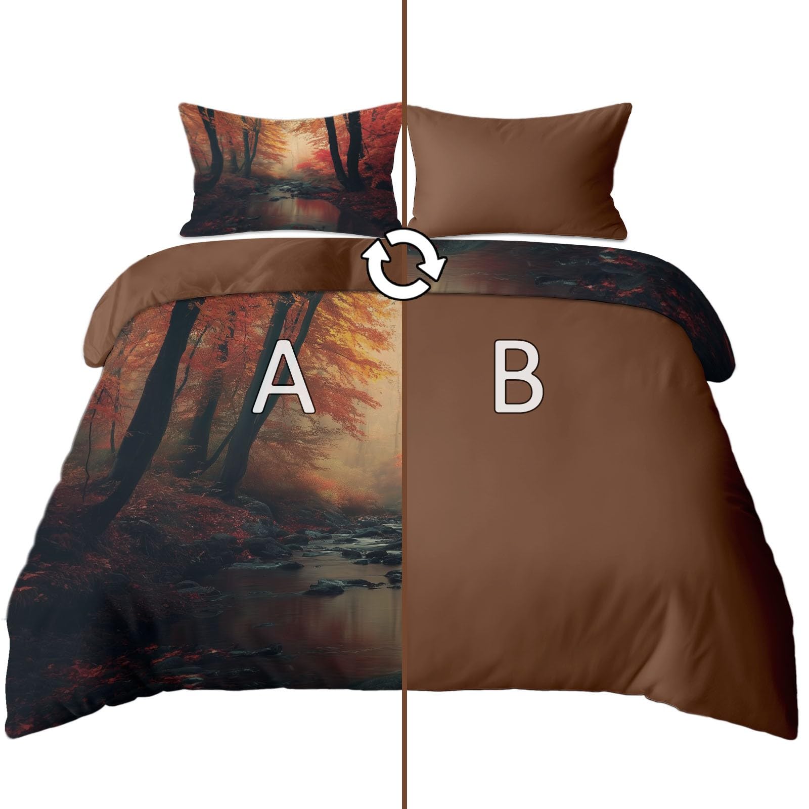 Housse de couette 220 x 240 en microfibre brossée au toucher soie