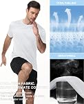 ZITY T-shirt classique ... UPF 50+ Protection contre le soleil 5 Paquet hommes Rash Guard manches courtes Moisture Chemises à dos d'athlète pour homme