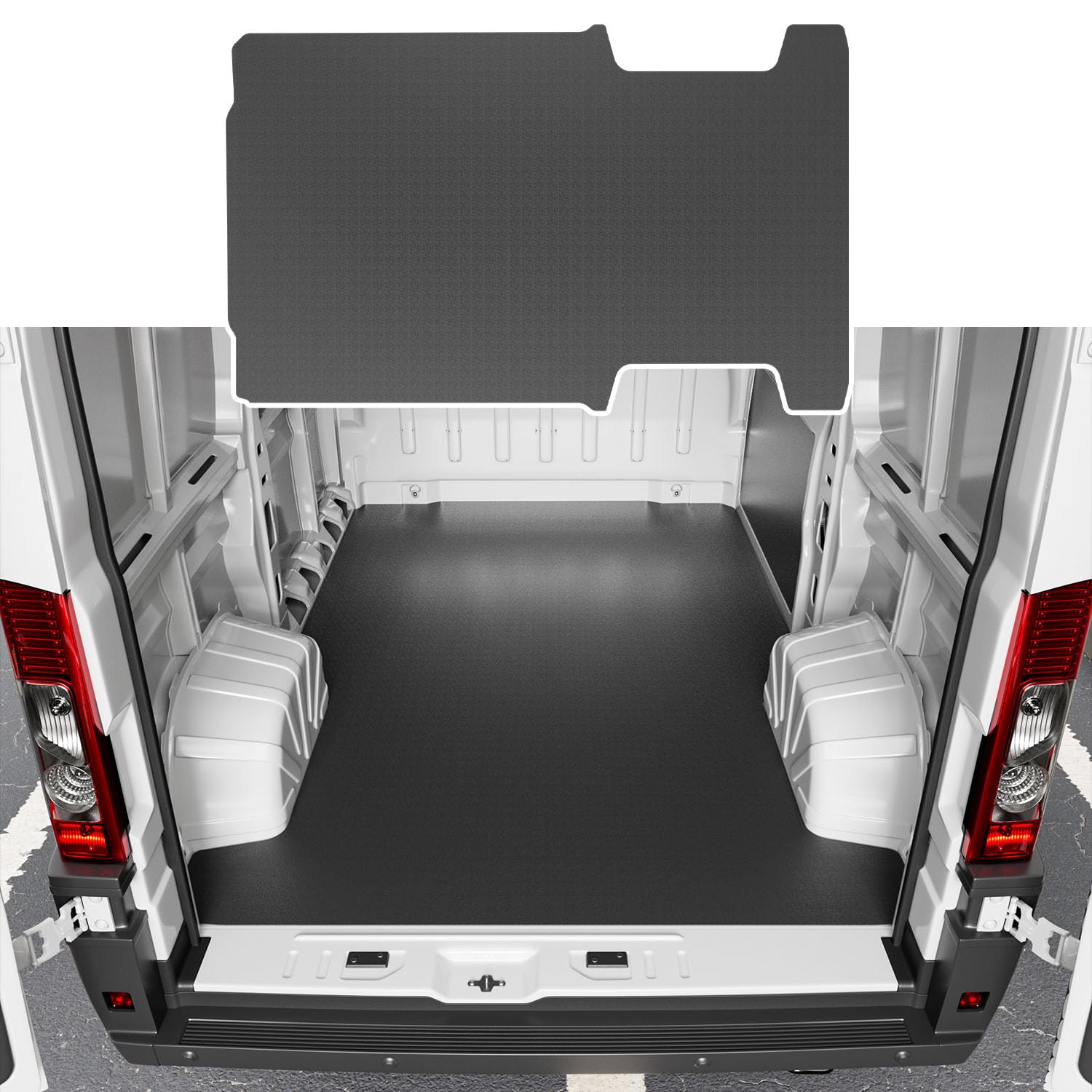 powoq 136''WB Trunk Mat Compatible with 2014-2025 Dodge Ram ProMaster Cargo Mat Cargo Liner TPE Long Series Vans Trunk Liner Replacement for 2014-2025 Dodge Ram ProMaster Accessories