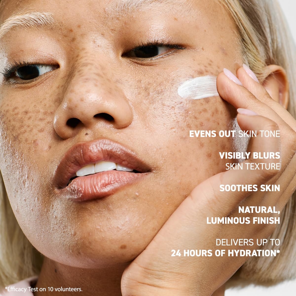 Crema CC correctora de color con centella asiática, Fair (Clair), corrector facial ligero multiusos con acabado iluminador que calma e hidrata - Perfector de la piel coreano SPF para el 2