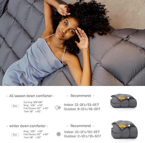 Miniatura 6 de Edredón de plumas tamaño King, lujoso relleno de edredón verde para todas las estaciones, tela ultrasuave a prueba de plumón, edredón acolchado