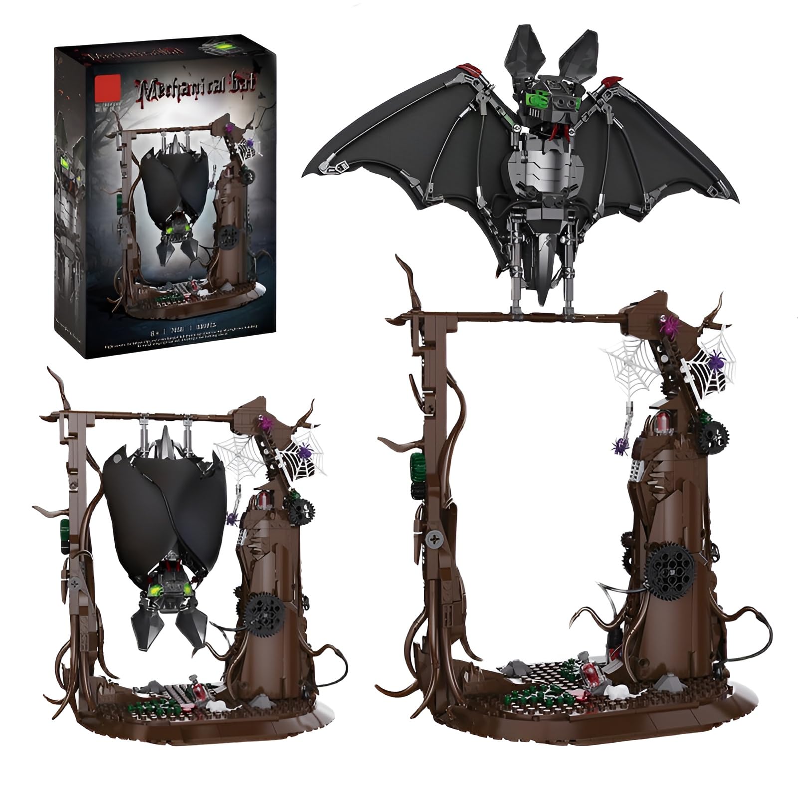 Mechanical Bat Building Blocks Set, 839 PCS Cyber Bat Building Blocks Kit, Creative Animals Model STEM Toy Gift for Adults and Kids